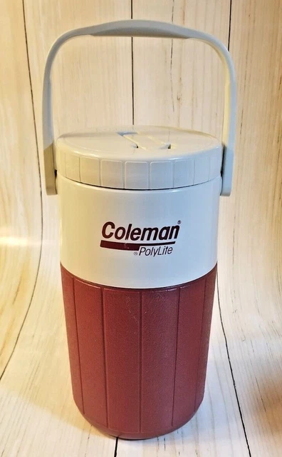 Coleman Polylite 5590 Thermos Water Drink Jug 1/2 Gallon RED Made in USA