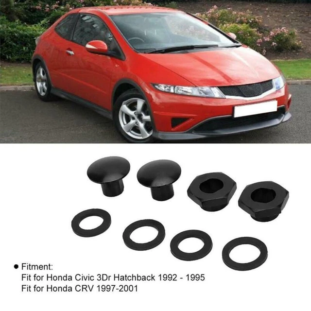 8x/Set Black Rear Glass Strut Hardware Kit For Honda Civic 92-95 Hatchback Hot