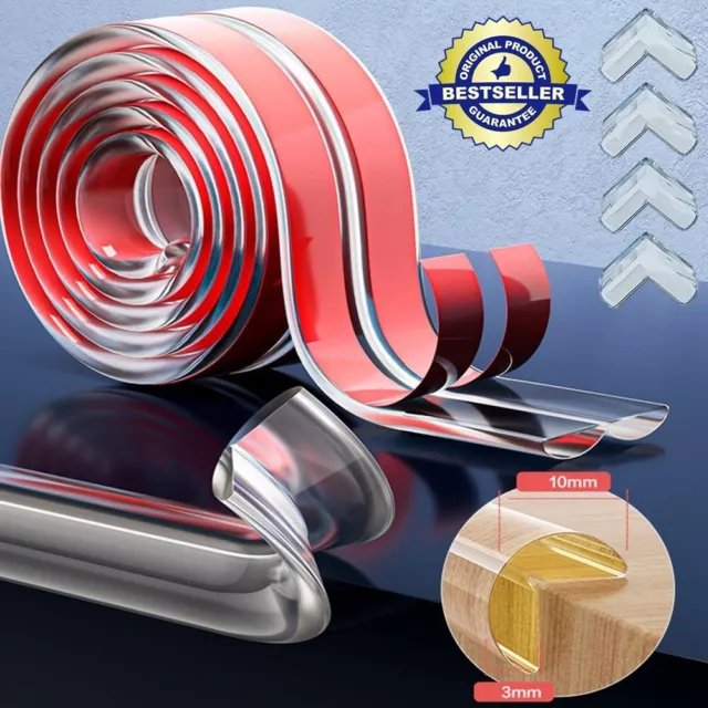 Self Adhesive Strip Desk Bumper Furniture Corner Protector Table Edge Guard