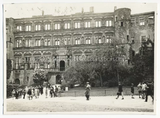 Heidelberg 1929 - Heidelberger Schlosshof - Altes Foto 1920er