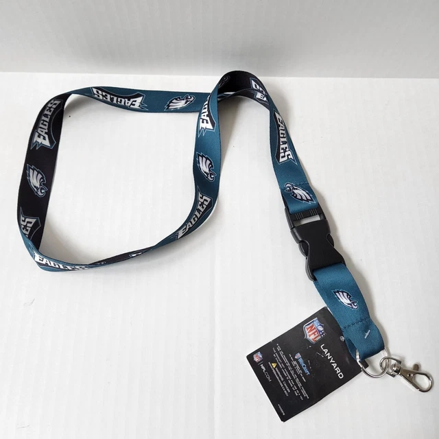 PHILADELPHIA EAGLES LOGO Lanyard Keychain ID Holder Detachable Buckle