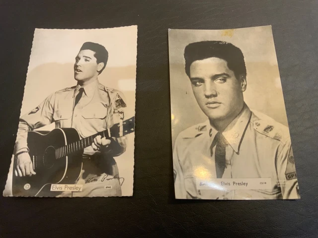 2 Original 1960s ELVIS PRESLEY Postcards Real photographs Brel