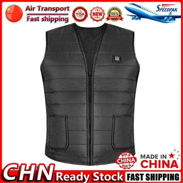 USB Heated Vest Thermal Waistcoat for Winter Fishing Cycling Hiking (L) Fr