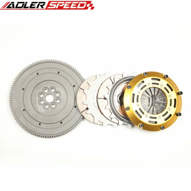 ADLERSPEED Racing Clutch Twin Disk+Flywheel For Honda Acura B-series B16 B18 B20