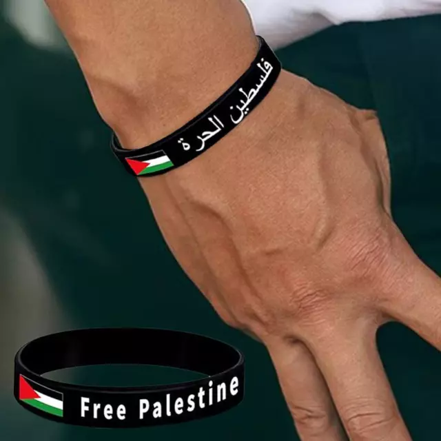 1–20 x Gaza-freies palästinensisches Armband, Silikon-Armband, Palästina-Flagge