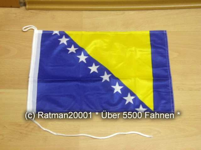 Fahne Flagge Bosnien Herzegovina Neu Bootsfahne Tischwimpel - 30 x 40 cm