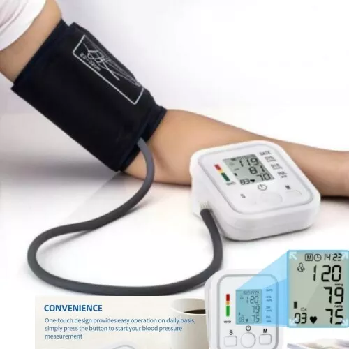 Digital Automatic Blood Pressure Monitor Upper Arm BP Machine Heart Rate NEW