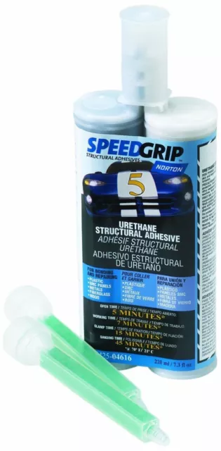 Norton 04616 Speed Grip 5 Minute Structural Adhesive - Urethane, 220 ml