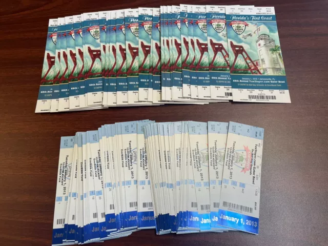 Lot of 100+ 2013 Konica Minolta GATOR BOWL Tickets Northwestern vs ￼￼Miss St.