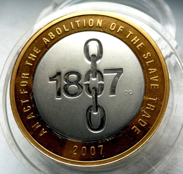 2007 Silver Piedfort £2 COIN ABOLITION OF SLAVERY, EXCELLENT, DOUBLE WEIGHT COIN