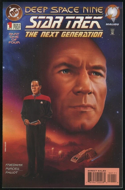 Star Trek Next Generation Deep Space Nine Comic Set Parts 1-2-3-4 Lot DC Malibu 2