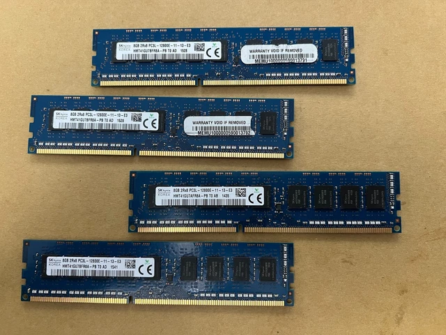 RAM 8GB (2x4GB) SK Hynix DDR3 PC3-12800U Per Computer Desktop (Testata, Usata)
