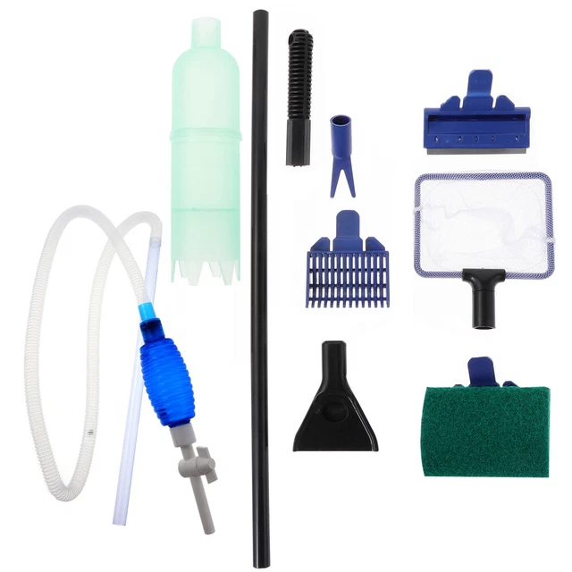 Kit Pulizia Serbatoio Pesci Strumento Plastica Vigilanza Vetro Elettrico Acquario