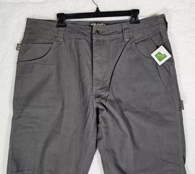 Gravel Gear Mens Ripstop Cargo Carpenter Pants 38x34, Moss, NEW 3