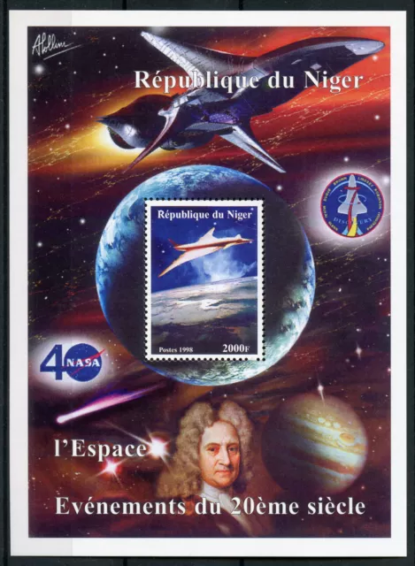 Niger 1998 MNH 20th Century Events NASA Space Newton 1v M/S Stamps