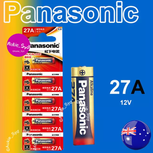 Genuine Panasonic 27A/A27/1B5C Blister Battery/Batteries Garage Remote and more