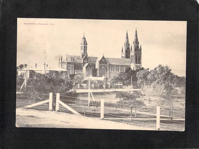 B0881 Australia SA St Peters Cathedral Adelaide SqC pu1906 vintage postcard