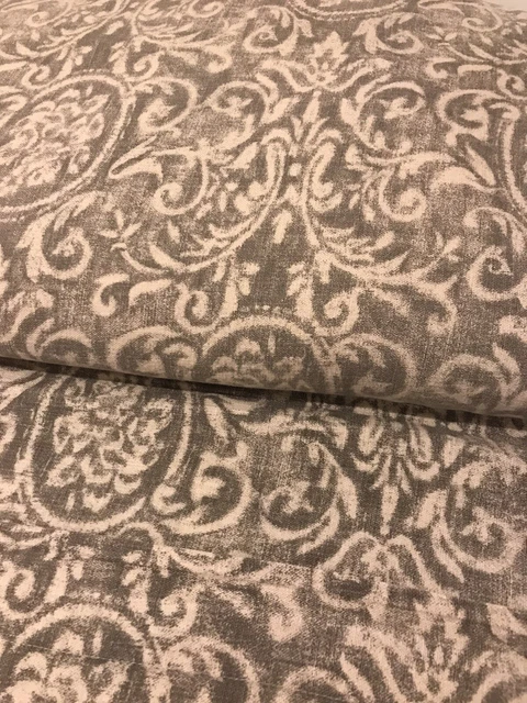Cubierta de edredón reina gris barroco Restoration Hardware VIntage + 2 fundas