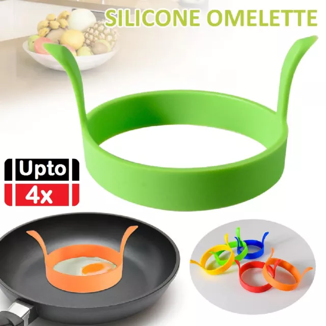 Silicone Egg Rings Tools Kitchen Fried egg Pancake Handles Non Stick Baking