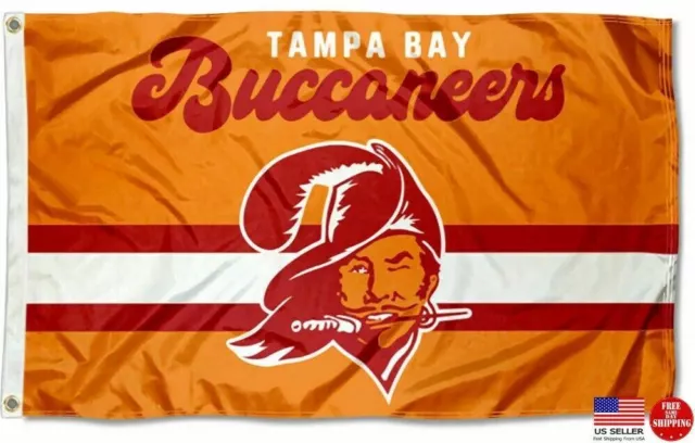 Buccaneers 3 X 5 FLAG 3X5 Banner Man Cave Tampa Bay New USA Retro Old School