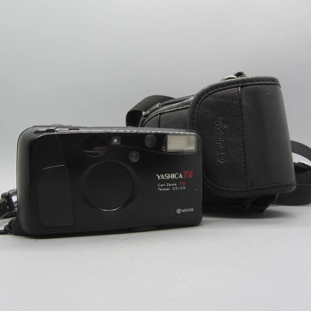 KYOCERA YASHICA T4 35mm Film Point and Shoot Camera Black Tested £449.
