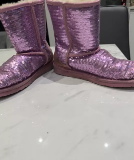 Pink sequin ugg boots store