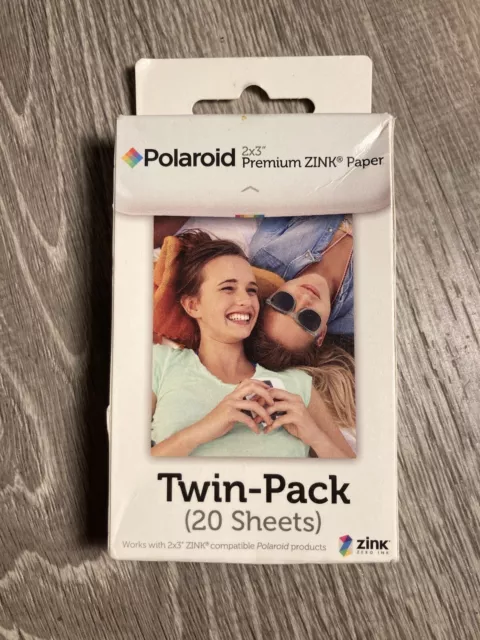 NEW Polaroid 2x3 Premium Zink Photo Paper Twin Pack 20 Sheets