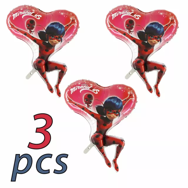 Lady Bug Miraculous foil mylar balloon Party birthday 38'' (3 pcs PACK)