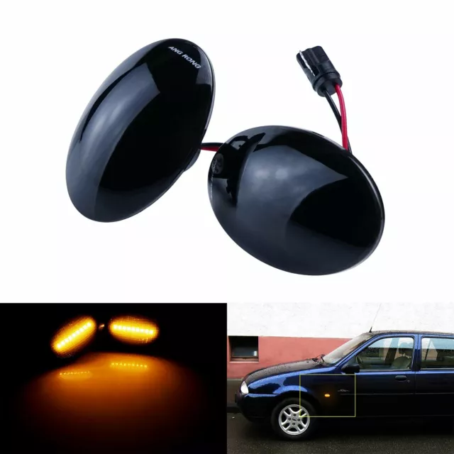 Schwarz LED Seitenblinker Blinker Für Ford Transit Tourneo MK7 Fiesta IV Mondeo