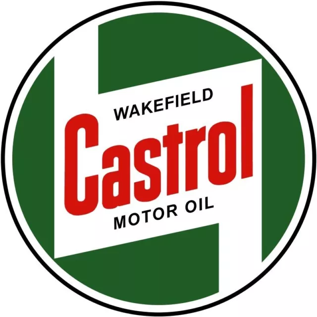 Wakefield Castrol Motor Oil NEW Metal Sign: 14" Dia. Steel Round Style