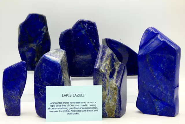 Lapis Lazuli Crystal Natural  Deep Blue Freeform Display Piece  Afghanistan