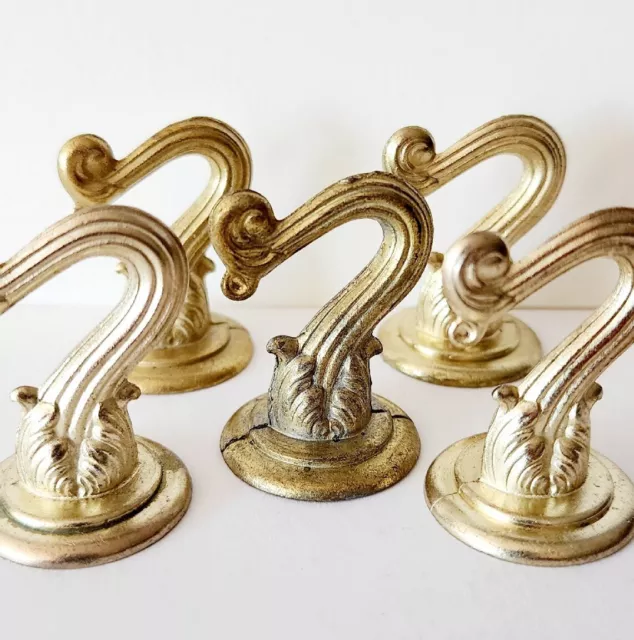 Ceiling Hooks Japan Metal Lot Of 5 Vintage 1960-70s 0609 1.75" Hangers #6 E17