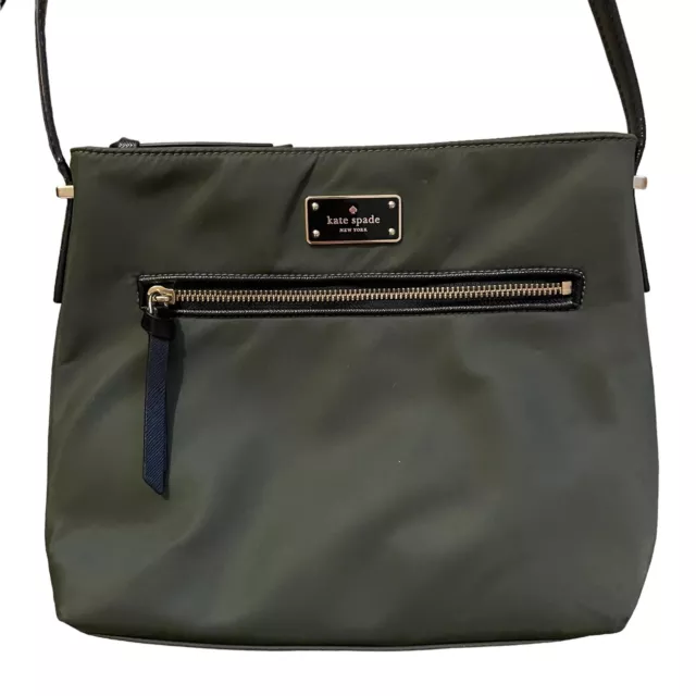 Kate Spade Dessi Wilson Road Nylon Crossbody Bag Olive Green Purse