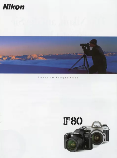 Nikon F80 Prospekt 2001 D folleto de cámara catálogo cámara folleto folleto