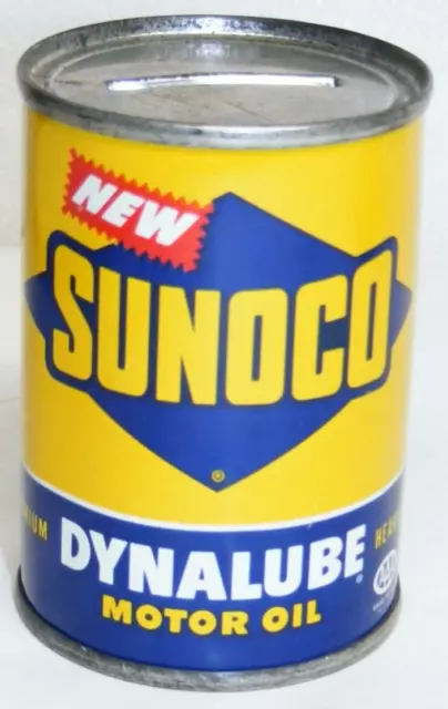 VTG SUNOCO Mini MOTOR OIL CAN COIN BANK UNUSED- COPYRIGHT 1951 -SWEET!