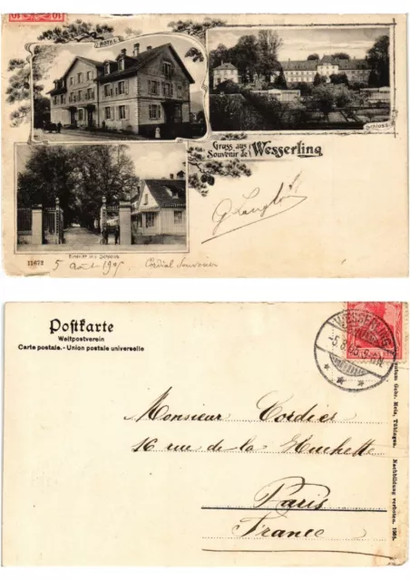 CPA AK greeting from souvenir de WESSERLING 1905 ALSACE (379142)