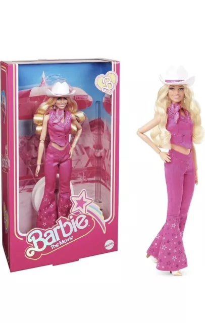 Muñecas coleccionables Barbie The Movie Margot Robbie en Gold Disco y Pink... 3