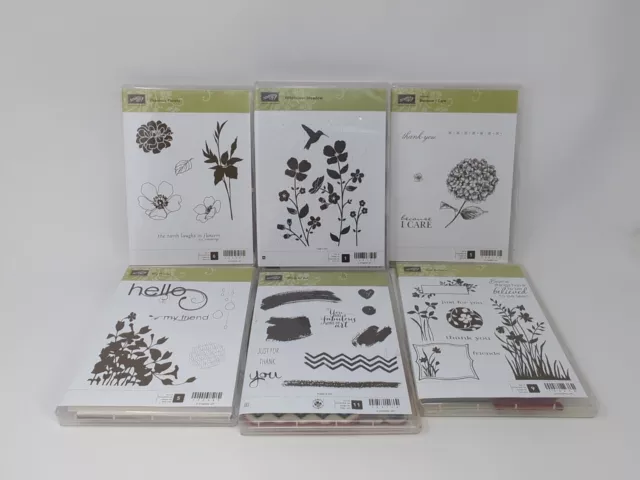 Stampin' Up! Rubber Stamp Sets Lot of 6 pre owned