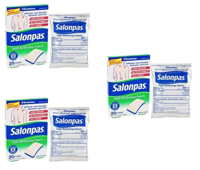 Patchs Antidouleur Salonpas - Boîte De 20 Patchs - Neuf Dans Son Emballage D'origine