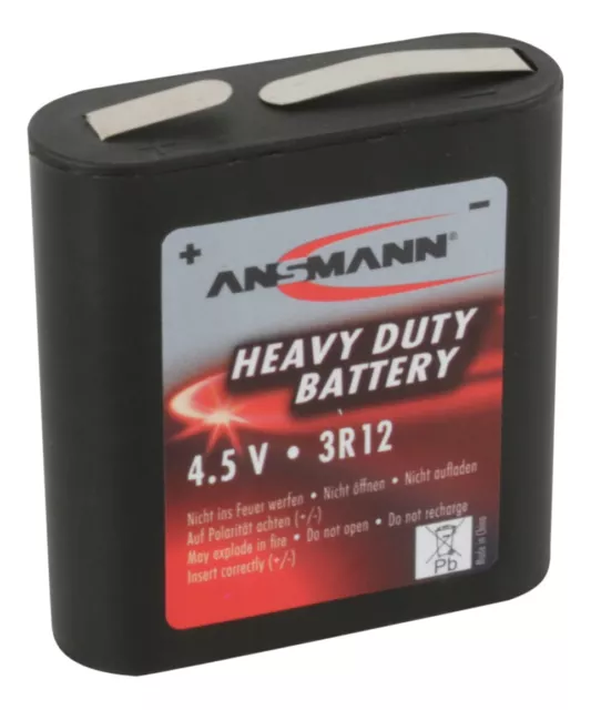 ANSMANN 3R12 Zink-Kohle Batterie 4,5V – Faltbatterie (1 Stück) für Krippe etc.