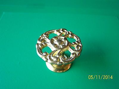 Antique Style Victorian Drawer Knobs 1 1/2" Dia. Solid Brass