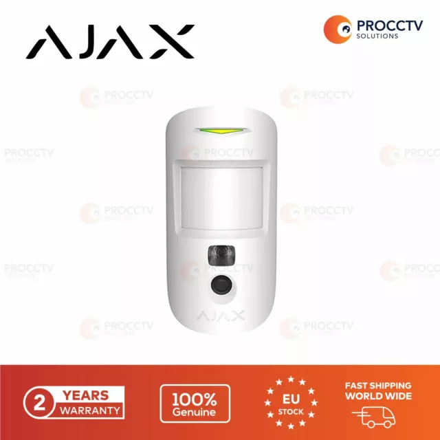 AJAX - Détecteur de mouvement radio avec caméra blanc