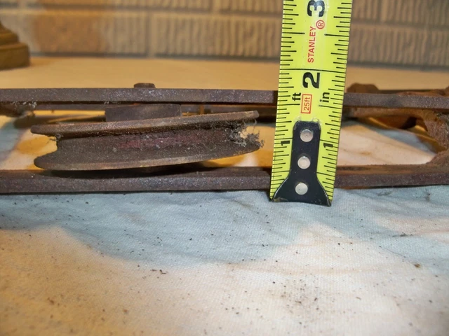 3 Vintage Iron Barn Door Roller Shed Sliding Door Trolley Wheels Hardware 6