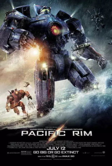 PACIFIC RIM Movie POSTER 27 x 40 Idris Elba, Charlie Hunnam, Rinko Kikuchi, B