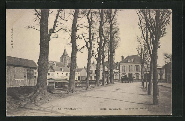 CPA Évreux, Avenue de Breteuil 1903