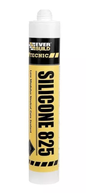 Everbuild Tecnic 825 Low Modulus Neutral Curing Silicone Sealant 380ml