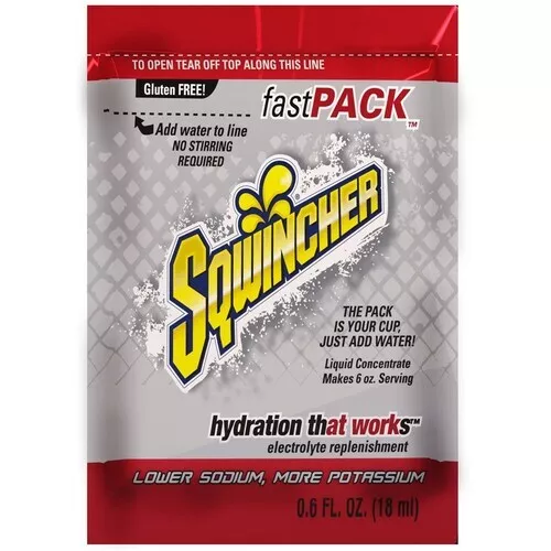 Sqwincher Fast Pack 18ml Wild Berry - Box of 200 (4 Packs of 50)