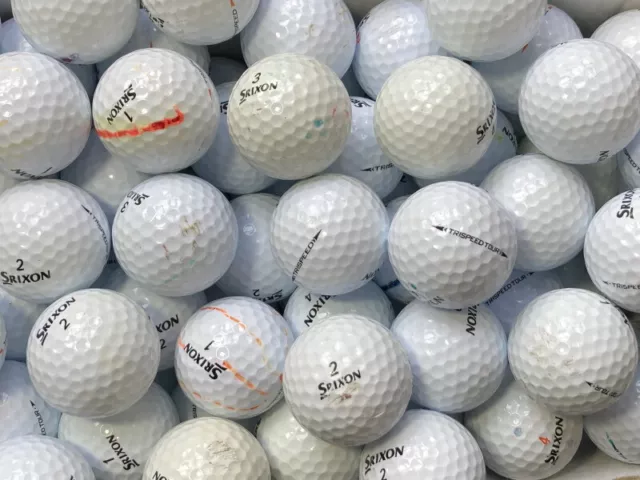 50 Srixon TriSpeed Mix Golfbälle °B-Qualität° Lakeballs Training Tri Speed