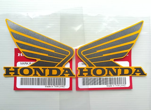 ORIGINAL Honda-MSX-Wing Flügel-8,5cm-GRAU/DUNKELGELB-Aufkleber-Sticker-85