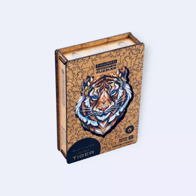 Unidragon Wooden Lovely Tiger Small Jigsaw Puzzle - New